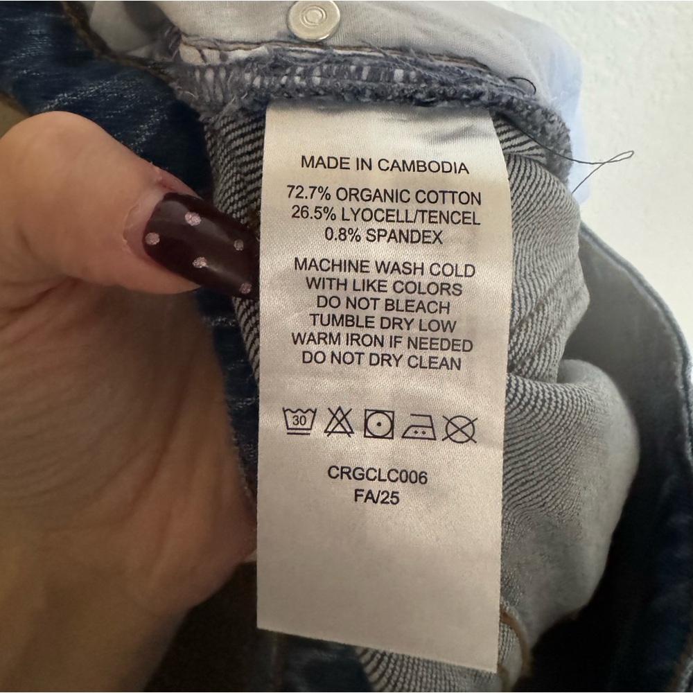 Quince Bella Stretch Barrel Jeans Size 27 in Atlantic Blue - Picture 9 of 11